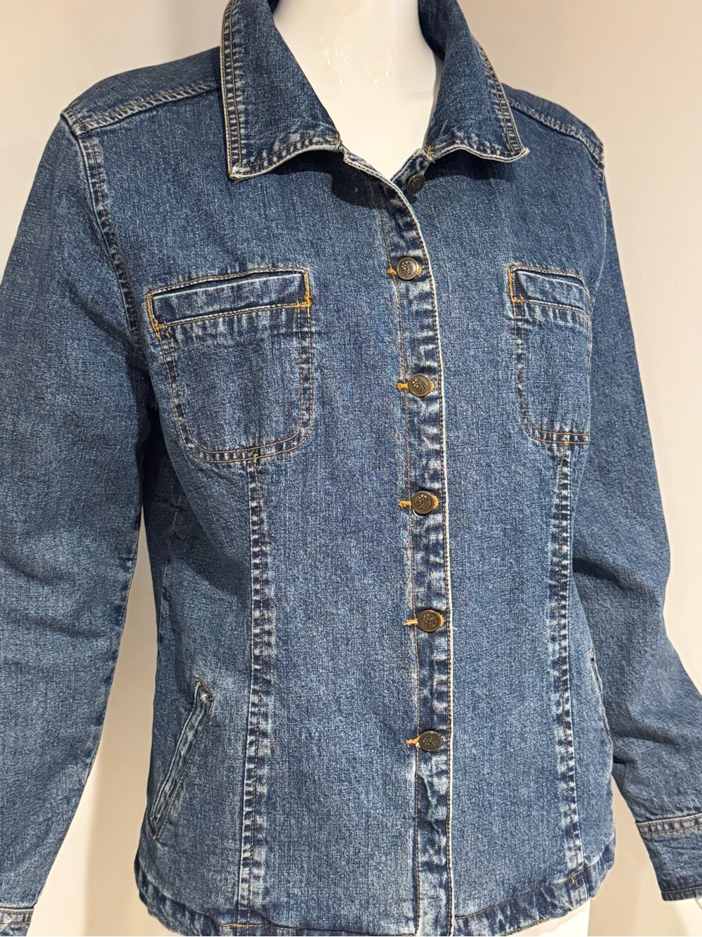 Vintage April Cornell Denim Jacket Paisley Lined M 10